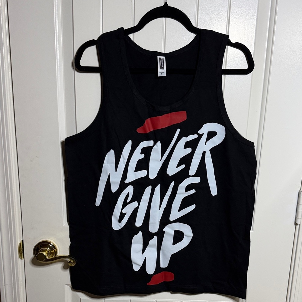 Stylish Black Tank Top with Motivational Print